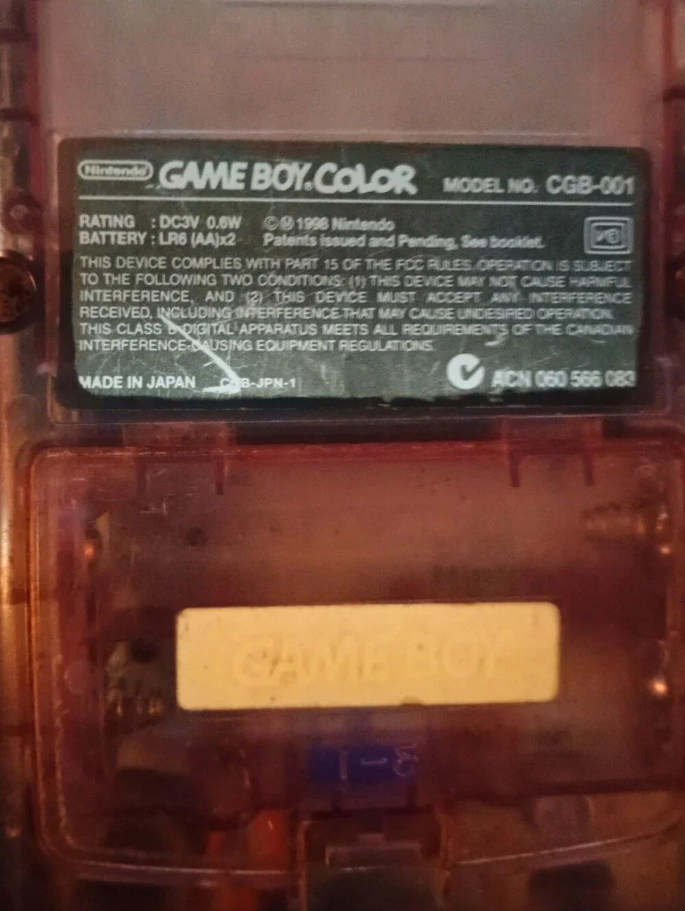 Nintendo Gameboy Color Atomic Purple Console Bundle